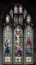 Ulceby, St Nicholas, Crucifixion, La Vierge Marie, Saint Jean, Marie Madeleine, 1876